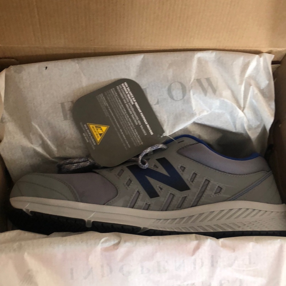 New Balance size 12 men’s steel toe, wide shoes.